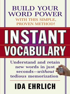cover image of Instant Vocabulary